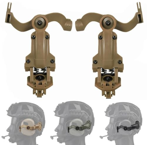 WQZXM Supports Adaptateur De Rail De Casque Arc pour Support De Casque Tactique, Support De Casque, Accessoires De Casque Militaire(Tan)