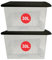 RelianceUK Plastic Storage Boxes with Lids (30 Litre / 2 Pack) | 30L Stackable Storage Box With Black Lids, Multipurpose Clear Storage Box, Clear Containers for Home Office Kitchen