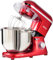 Kitchen in the box Batidora Amasadora, 7,5 L Amasadora de Pan de 1400 W, Robot de Cocina Con Batidor, Gancho Amasador, Batidora Mezcladora (Rojo)