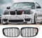 Hengjiayao E81 E82 - Rejilla de radiador negra E87 para BMW Serie 1 E88 riñones parrilla brillante negro doble puente Sport 2008-2011 E81 E82 E87 E88 LCI-Facelift (For 1er E81 2008-2011 LCI)