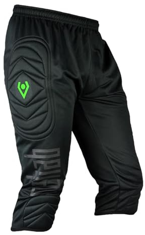 Rehab 3/4 Torwarthose Schwarz – Profi-Schutz mit Polsterung für Erwachsene (Größe S–XXL) – Ideale Unterziehhose für Fußball-Training & Match