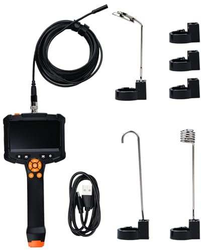 Endoskopkamera mit Licht 1080P HD,Industrie Endoskopkamera IP67 Wasserdichtes Endoskop,Halbstarres Kabel 16.5ft, HD-Rohrinspektionskamera