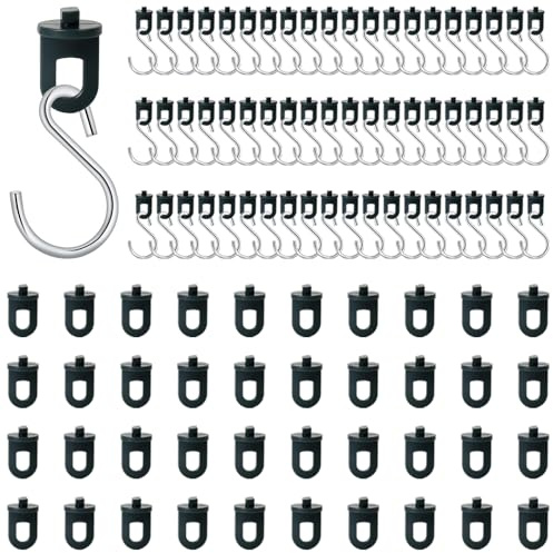 100x Gewächshausclips + 60x Haken, | Stabile Pflanzenhalter Gewächshaus Clips | Aufhängevorrichtungen für Gewächshaus | Perfekte Ösen Rankhilfe Clips Kunststoff, für Ihr Gewächshaus und Paradies
