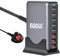 CIGAA 600W USB C Fast Charger, 8 Port GAN USB Charging Station Hub, Multi Port USB C Charger Compatible with iPhone 16/16 Pro/15/15 Pro, MacBook Air, iPad Pro, Dell XPS, Samsung Galaxy S23 S22