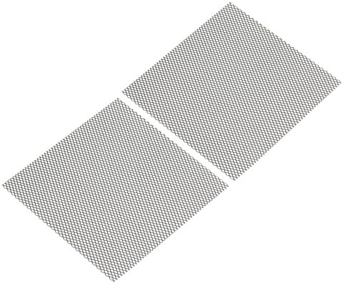 PATIKIL 10cm L x 10cm An Rejilla de Malla Universal para Coche, 2 Pcs Malla de Aluminio de 2x3mm con Agujeros de Diamante Expandida Hoja de Metal Perforada para Ventilación, Negro