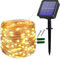 Augone [1 Pack Solar Garden Lights, 120LED 39Ft/12M String Lights Solar Powered, 8 Modes Solar Fairy Lights, Waterproof Copper Wire Lighting for Patio Yard Tree Christmas Wedding (Warm White)