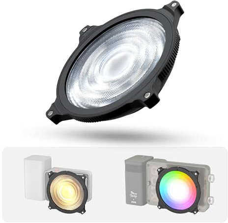 ZHIYUN Mini-Linsenreflektor (ZY-Mount), Einstellbarer Lichtmodifikator, 5-fache Helligkeitssteigerung, Geeignet für X100RGB/X100Bi-Color/CX100/X60/CX50 für Fotografie, 99g, Mini Diffusor