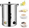 Commercial Catering Urn 20L/30L/40L, Hot Water Boiler Dispenser, Soup Kettle Buffet Warming Pot, 30-110°C temperature control knob, Electric Boiling Water Bucket GF,with-faucet-40L