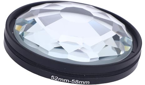 58mm Kaleidoscope Filter with 52MM-58MM Adapter Ring | Special Effects Filter Accessories for Digital Cameras and SLRs