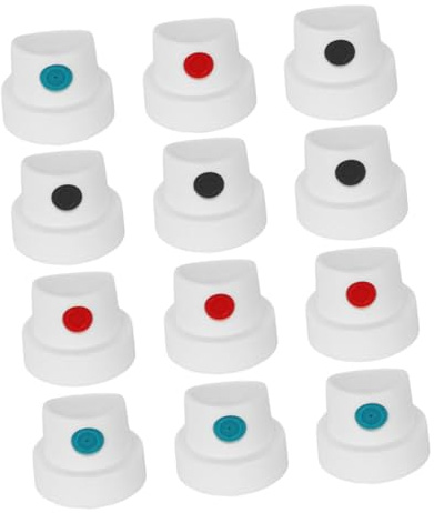Healeved 12pièces Lot de Embouts pour Peinture Aérosol Buses de Pulvérisation pour Graffiti et Street Art Accessoires pour Peinture Bombe