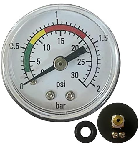 Manómetro Filtro De Probador Impermeable Trabajo Pesado | Indicador Para Filtro Y Bomba Agua Piscina Para Bomba Enterrada En Exterior, Hotel, Apartamento Y Spa