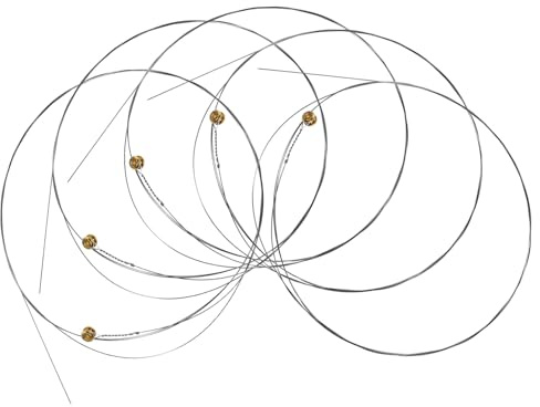 Mikinona 5 Piezas Cuerdas Guitarra Acero para Acústica y Eléctrica Cuerda Acústico para Estudio y Escenario