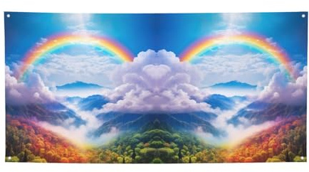 Vielseitiges Party-Banner mit kleinem Regenbogen-Druck, beste Banner für Veranstaltungen, Geburtstagsparty-Dekorationen