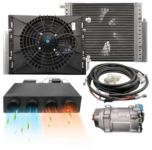 Aspligo Climatizzatore da 12 V, 10000 BTU, sotto il cruscotto, con funzioni di raffreddamento e riscaldamento, efficiente dal punto di vista energetico e universale, raffreddamento rapido per auto