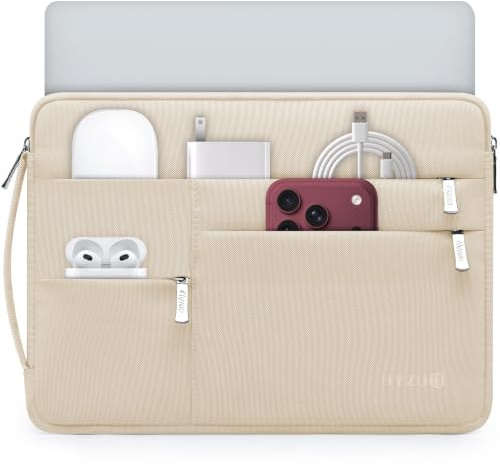 HYZUO 13 Inch Laptop Case Sleeve Bag for MacBook Pro/Air 13 M5, Sand | for MacBook Air 13 A3449 M5-M1 2026-2018, MacBook Neo 13, MacBook Pro 13 M2 M1 2026-2016, iPad Air/Pro 13,Surface Pro,XPS 13