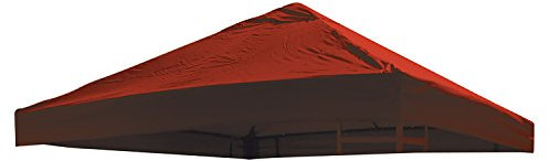Mojawo Universal Ersatz Dach für Pavillon 3x3 M Farbe Rot Wasserdicht PVC beschichtet 220gr. Polyester mit Luftluke