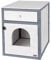 KERBL Katzenschrank Ida (Katzenmöbel in Weiß & Grau, 64 x 57 x 17,5 cm Katzenversteck) 81569