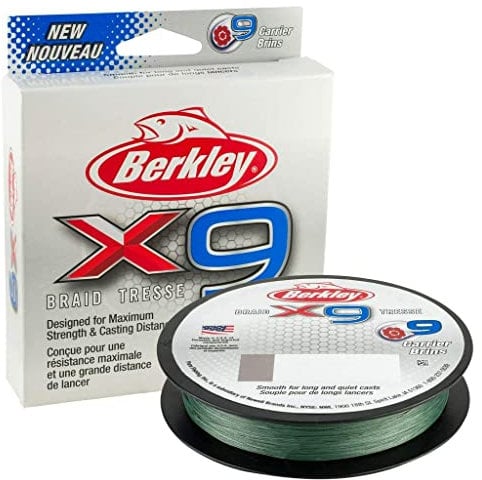 Berkley X9 Geflochtene Schnur, Low-Vis Grün