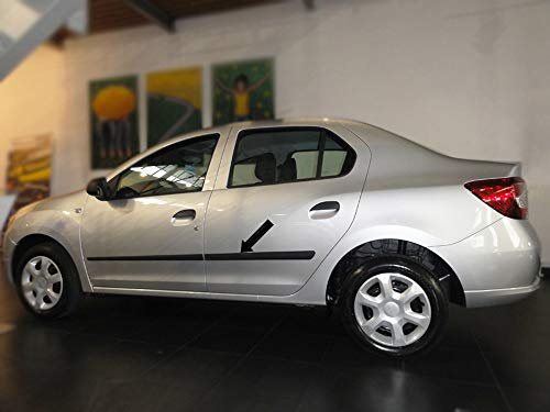 Spangenberg, bandes de protection latérales noires, compatible avec Dacia Logan II SD et MCV 2ème génération à partir de l'année 10.2012- F20 (3700020)
