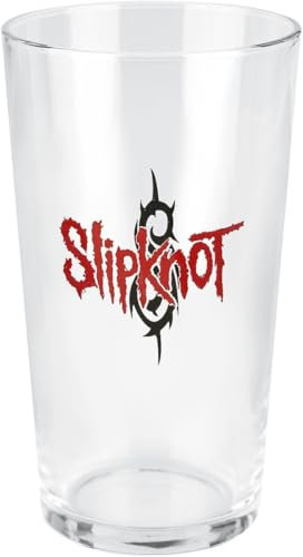 Slipknot Slipknot Logo Unisex Vaso de cerveza transparente, vidrio, 0,5 l