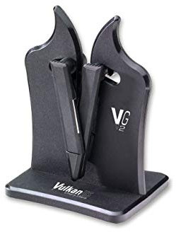 Vulkanus Unisex – Erwachsene Messerschärfer Classic G2 Schärfgerät, schwarz, One Size