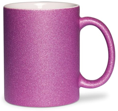 glitzertassen.de® | Tasse mit Glitzer | Glitzertasse in diversen Farben | Geschenkidee | Violett