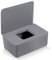 Feuchttücher Box,Baby Feuchttücherbox,Baby Feuchttücher Aufbewahrungsbox,Kunststoff Feuchttücher Spender,Serviettenbox mit Deckel Hält die Tücher Frisch Staubdicht für Zuhause und Büro (grau)