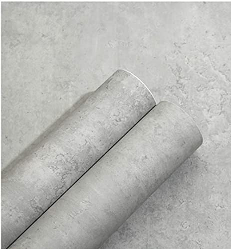 Bai You Mei Klebefolie Betonoptik Wasserfest Verdickt 10m*0,6m Retro stil Vintage Tapete betonoptik Klebefolie Aufkleber Rolle Concrete (Grau, 0.6W x 10L m)