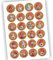 24 Aufkleber Adventskalender Zahlen Fest Weihnachten Aufkleber Sticker DIY Wichtel Rot auf Kraftpapieroptik DIY