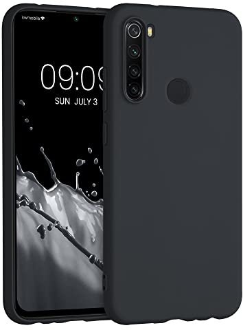 kwmobile Custodia Compatibile con Xiaomi Redmi Note 8 (2019/2021) Cover - Back Case per Smartphone in Silicone TPU - Protezione Gommata - blu mirtillo