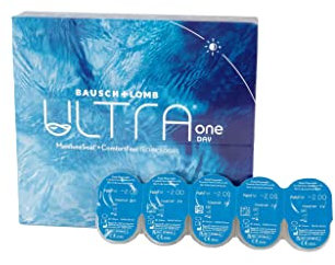 Bausch + Lomb ULTRA ONE DAY, sphärische Tageslinsen, Premium Kontaktlinsen weich, 90 Stück, / BC 8.6 mm / DIA 14.2 / -3,00 Dioptrien