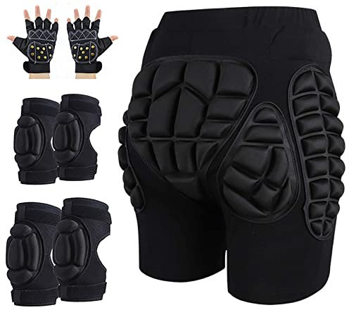 MCWJDSD Schutzhose 3D Gepolsterte Protektorhose Atmungsaktive Snowboardshorts Für Kinder Gepolsterte Protektorhose (Color : C1, Size : XL)
