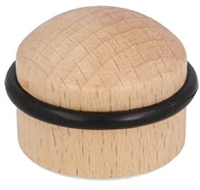 Gedotec Türstopper Holz mit Dämpfungsgummi - Buche | HERBERT | 1 Stück Premium Tür Stopper aus Vollholz | Türstopper Boden zum Kleben + Schrauben | Türstopper klein für Zimmertüren | Bodentürpuffer