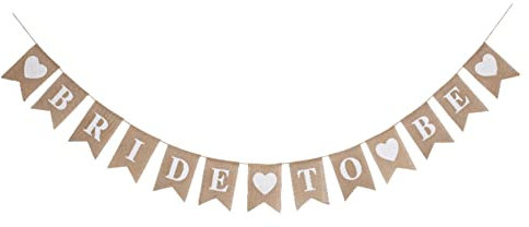 Mausouca Bride To Be Girlande Vintage jute Wimpelkette Frauen Girlande deko für Hochzeit Braut Verlobung
