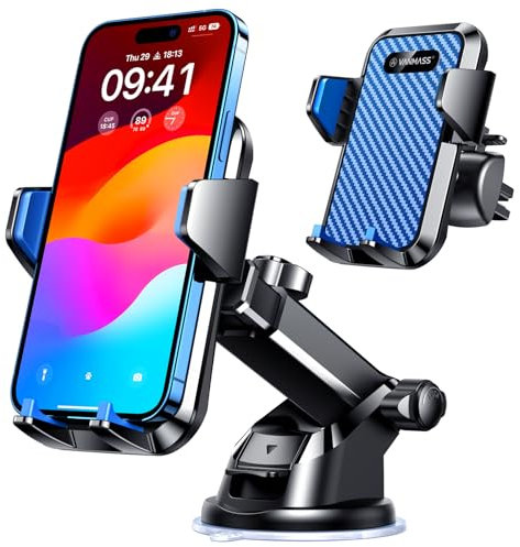 VANMASS BEST Car Phone Holder 2025 【85+ LBS Strongest Suction & True Military-Grade】 Rotatable Universal Mobile Phone Mount Dashboard Windscreen Vent Automobile for iPhone 16 Pro Max 15 14 13 Samsung