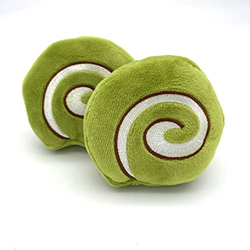 munchiecat Japanisches Katzenminz-Plüschtier gefüllt mit Bio-Katzenminze, Wagashi-Stil, Leckerli für Katzen und Kätzchen, 2 Stück (Rolle Cakes Matcha)