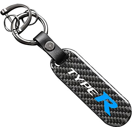 ACSUZ Voiture Porte-clés, pour Honda Typer Civic 4d 10th gen 8th gen Car Key Chain Personnalisé KeyRings Styling Grand Cadeaux with Logo Accessoires,Blue-A