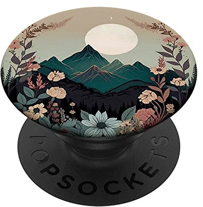 Popsockets Pop Grip:Boho Chic Floral Wreath forest Nature Mountain Cute Pastel Popsockets Swappable Popgrip