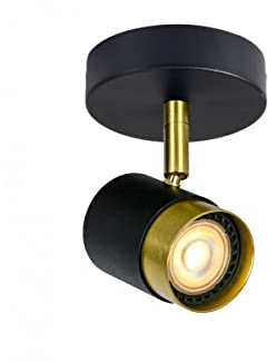 GTV lighting - Deckenleuchte ORIO - alluminium - LED Deckenlampe - IP20 - Deckenspot 1-flammig - schwenkbarer Deckenstrahler - Modern Strahler Deckenspot - schwarz