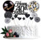 Tortendeko 40. Geburtstag Schwarz für Frau und Männer - Happy Birthday 40 Glitter Cake Topper - Kuchendeko 40 Jahre - Happy 40th Birthday Kuchen Deko
