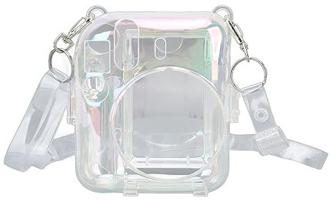 Etui Transparent pour Fujifilm Instax Mini 12, Sacoche de Transport pour l'appareil Photo instantané Fujifilm Instax Mini 12, avec Pochette de Rangement Photo et bandoulière