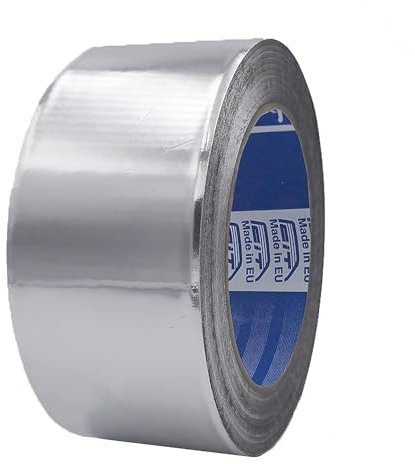 ACIT Ruban adhésif en aluminium professionnel, ruban de réparation résistant à la chaleur, à l'eau, au froid et aux températures élevées, ruban adhésif métallique (50 m x 75 mm)