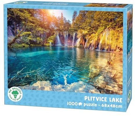 Mr. Broccoli Puzzle Plitvicer See 1000 Teile - Wasserfälle mit klarem Wasser - Plitvice Kroatien - 68 x 48 cm