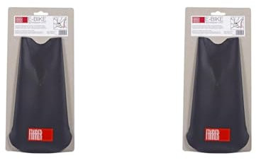 FAHRER E-Bike LATZ - Extrabreiter Spritzlappen mit Verstärkung für Pedelecs und E-Bikes, schwarz, matt, Uni (Packung mit 2)