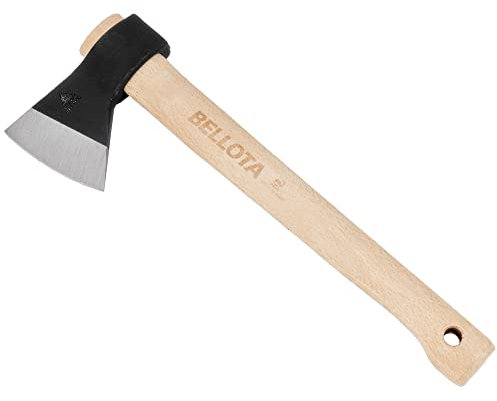 Bellota 8130-600C - Hacha Vizcaína 600 g con Mango de Madera para Trabajos de Entresacas, Limpieza y Corte de Ramas Pequeñas y Medianas - Herramienta Profesional para Cortar Leña