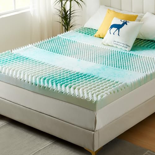 NOFFA Matratzentopper 90x190cm, 7.5cm Matratzen Topper, Gel Memory Foam Mattress Topper, Viscoelastische Matratzentopper, 7 Zonen Memory Schaumstoff Matratzenauflage