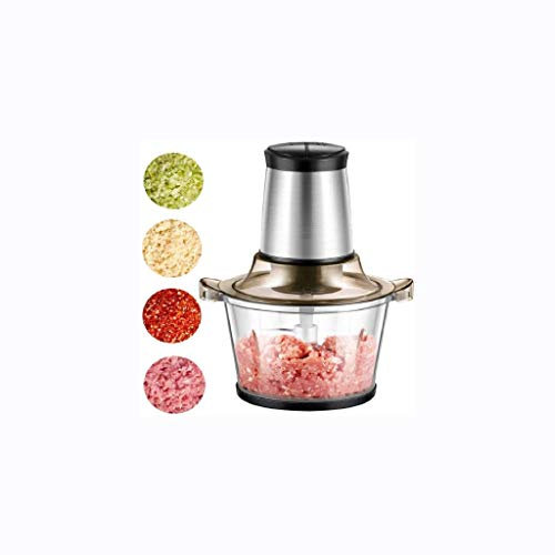 GaRcan Tritacarne Elettrico, Tritacarne, Tritatutto in Acciaio Inossidabile per Alimenti per Bambini, Carne, Verdura, Frutta e Noci, Ciotola di Vetro