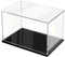 JUJOMAT Schaukasten Vitrine mit Schwarzer Basis Klare Acrylkasten Organizer Staubdichte Schaukasten Acryl für Action-Figuren Spielzeug Sammlerstücke 30*20*20cm