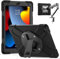 Gerutek Funda Anticaída para iPad 9.ª/8.ª/7.ª Generación, 10,2 Pulgadas, Carcasa Rugosa con Soporte Giratorio, Soporte de Pared, Correa para el Hombro, Funda para iPad 10,2 (2021/2020/2019), Negro