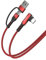 MINLU 100w Cable USB C a USB C 90 grados, USB C Cable 3M,Rojo Cable Cargador tipo c carga rapida,Cargador Cable nylon trenzado usb tipo c para iPhone 15,MacBook Pro/Air,Galaxy S24